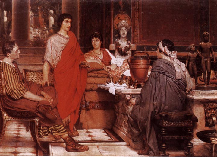 Catullus visits Lesbia (Alma Tadema)